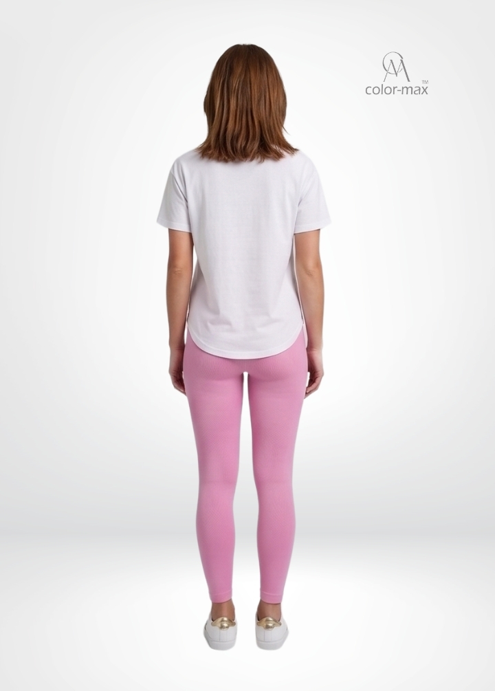 BABY PINK - Premium Cotton Lycra Ankle Leggings - Hover